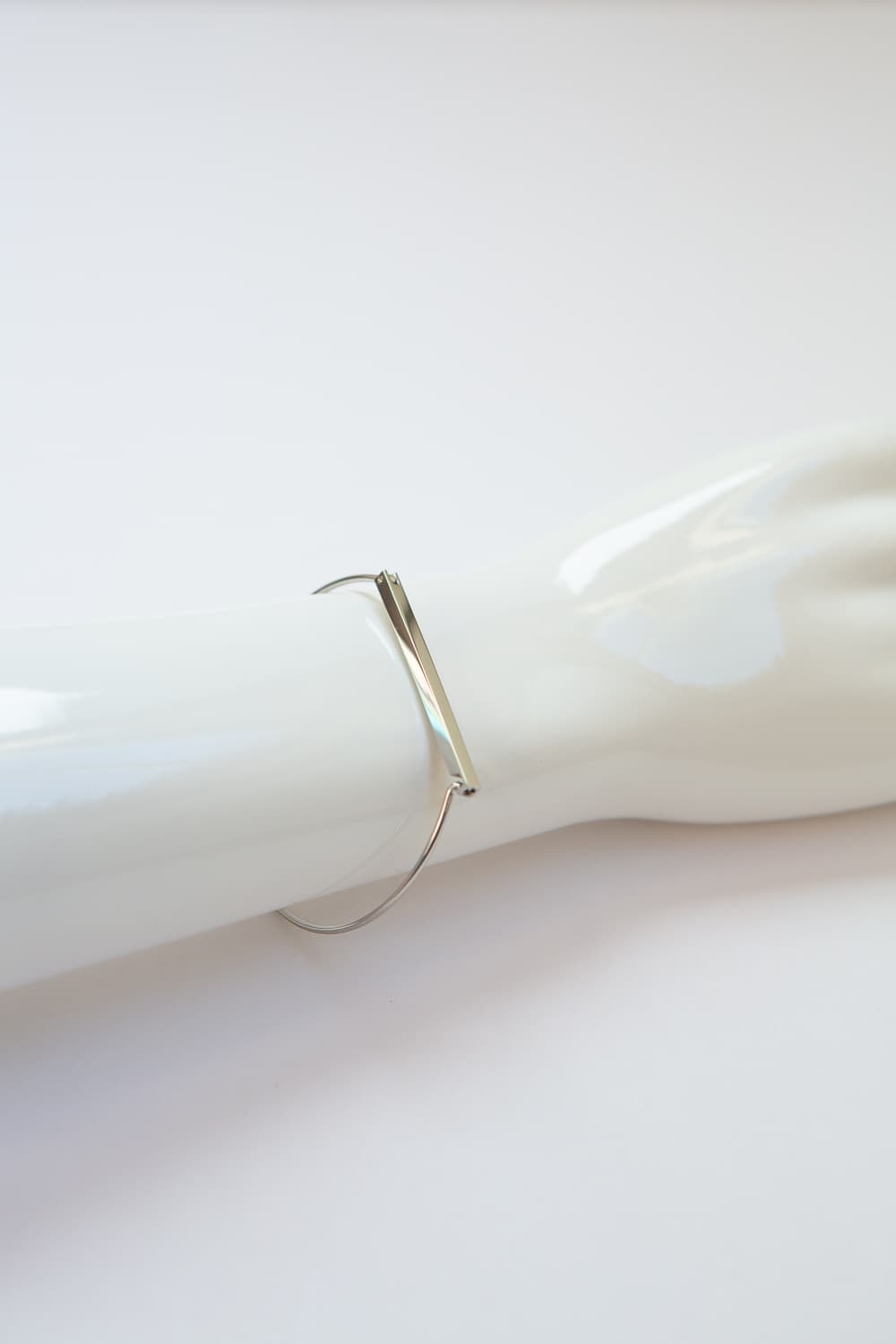 Minimalist Dainty Silver Bar Bracelet