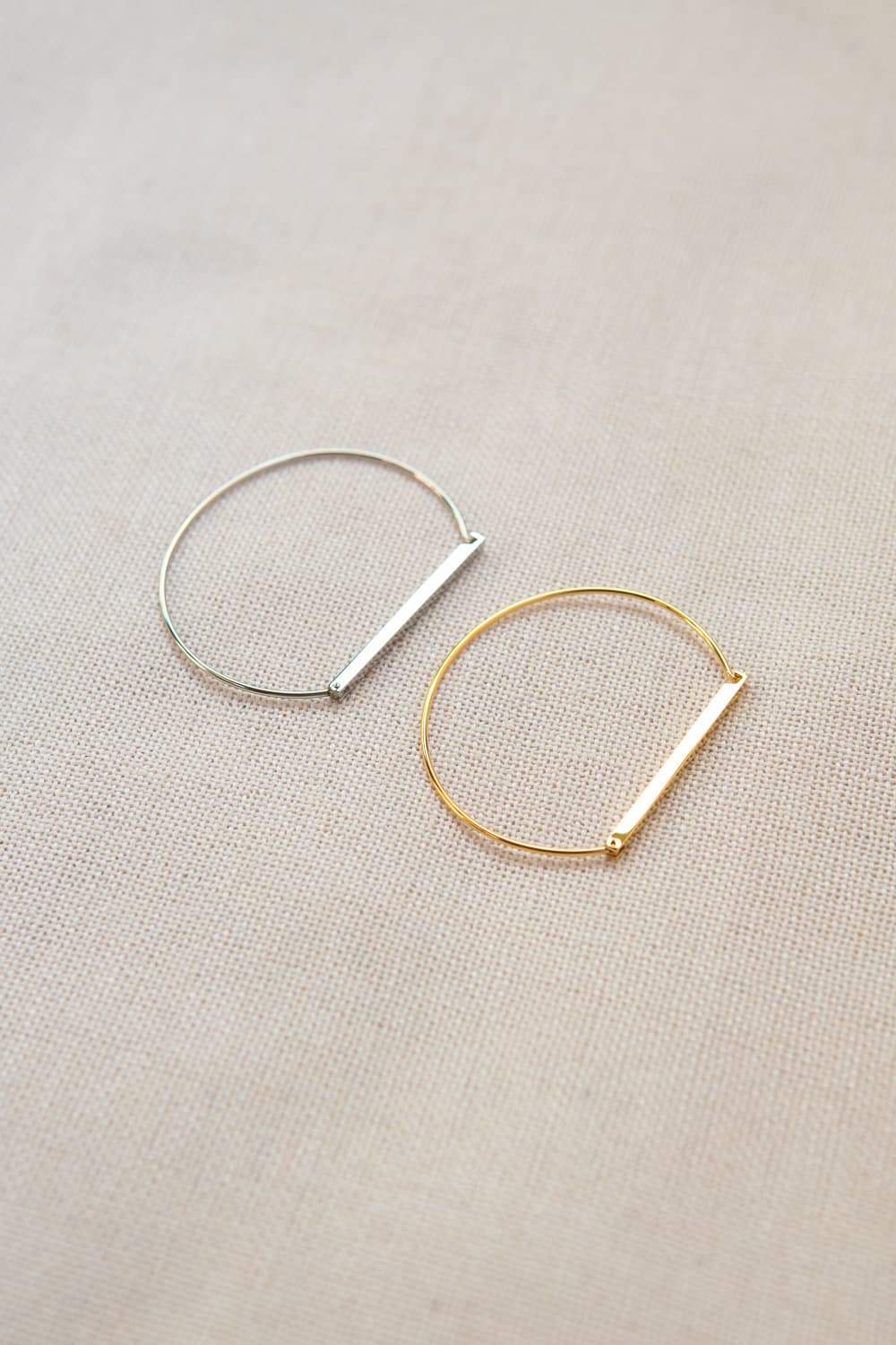 Minimalist Dainty Silver Bar Bracelet