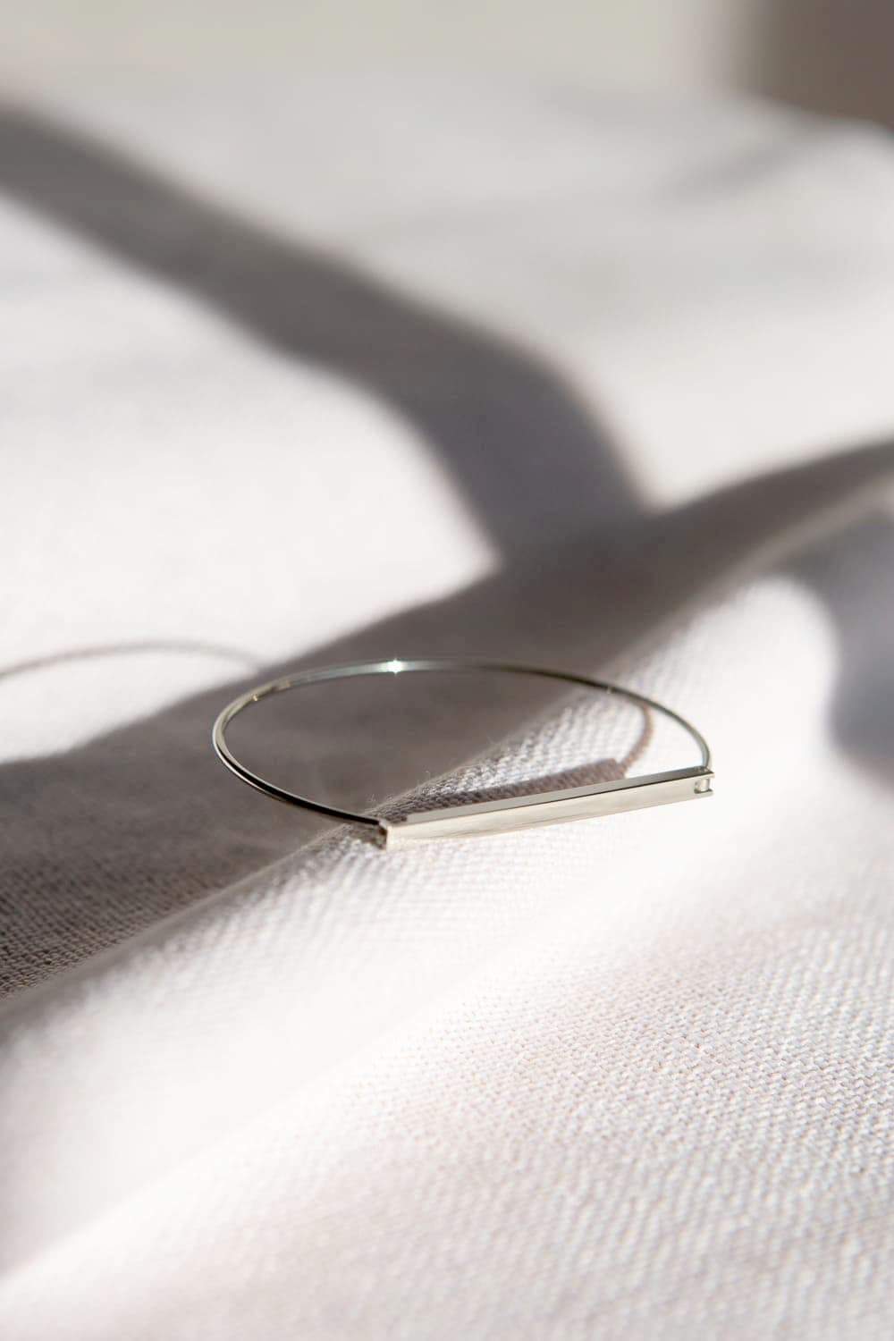 Minimalist Dainty Silver Bar Bracelet