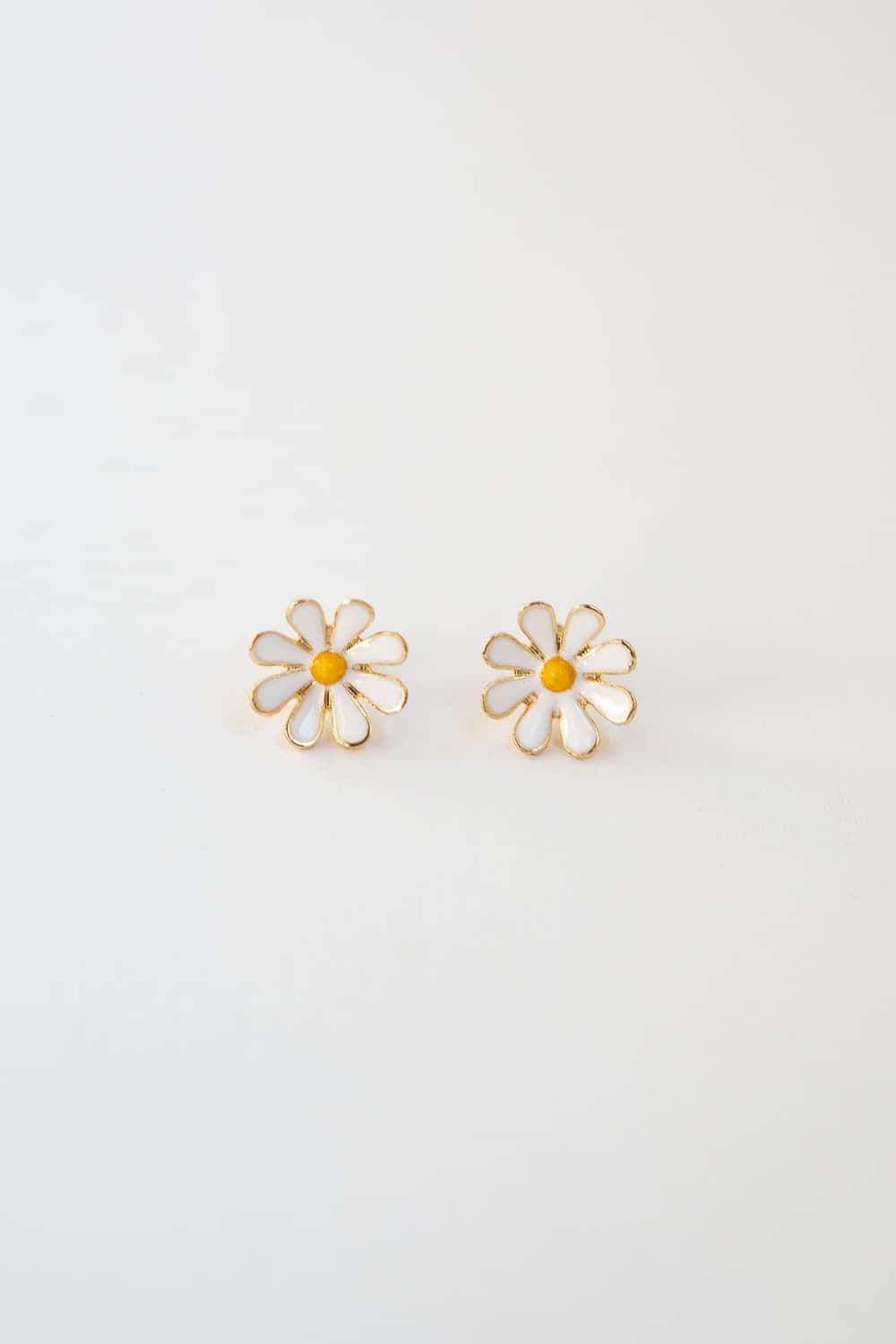 Enamel Daisy Stud Earrings