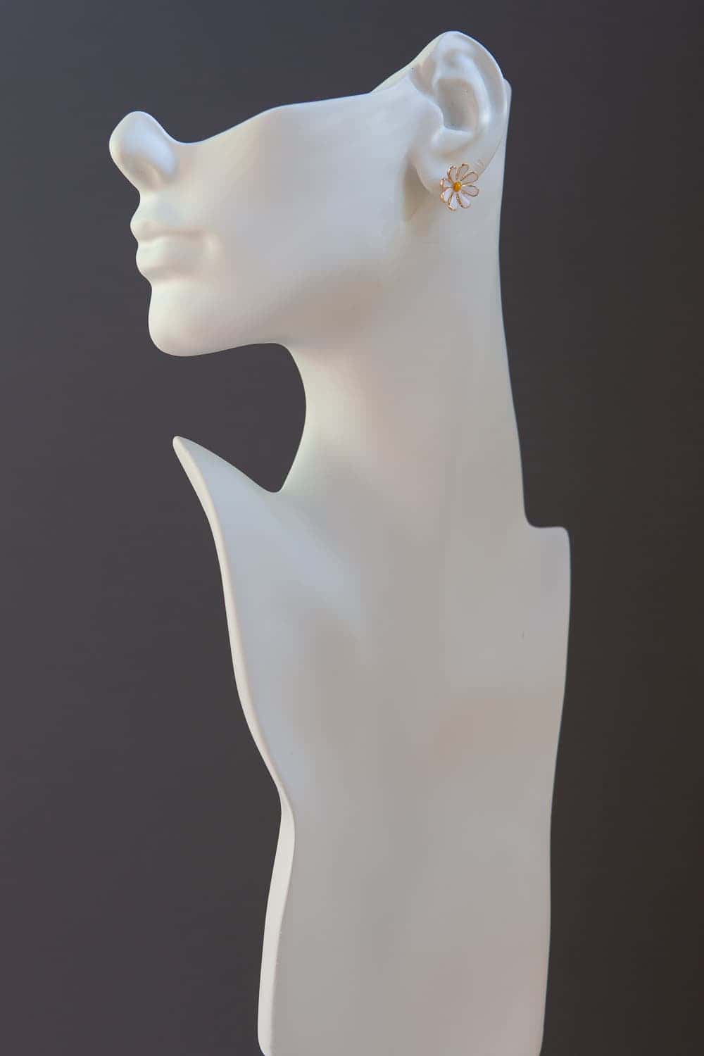 Enamel Daisy Stud Earrings