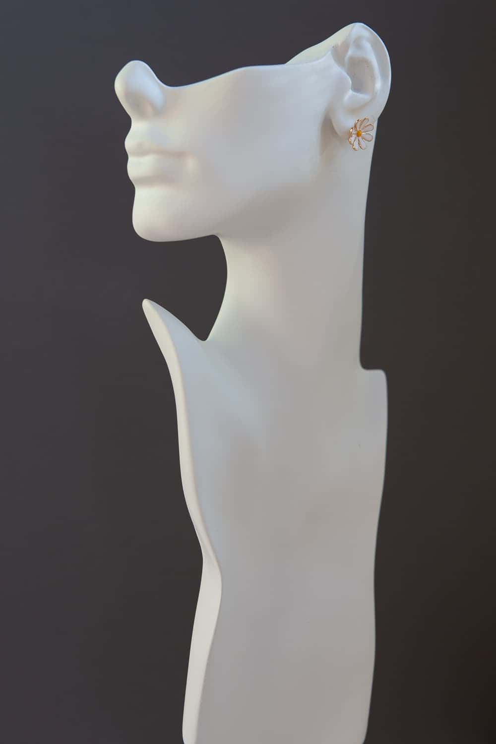 Enamel Daisy Stud Earrings