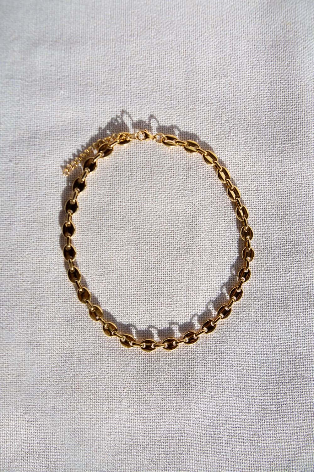 8mm Gold Puff Chain Necklace