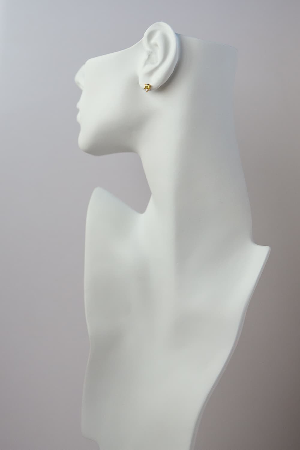 925 Sterling Silver Dainty Apple Green Baguette Diamond Stud Earrings