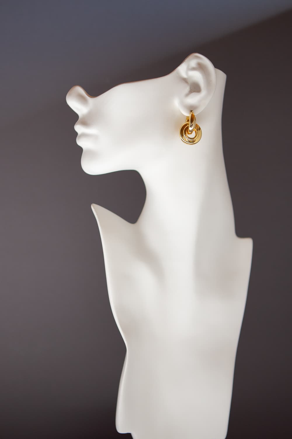 Gold Door Knocker Earrings