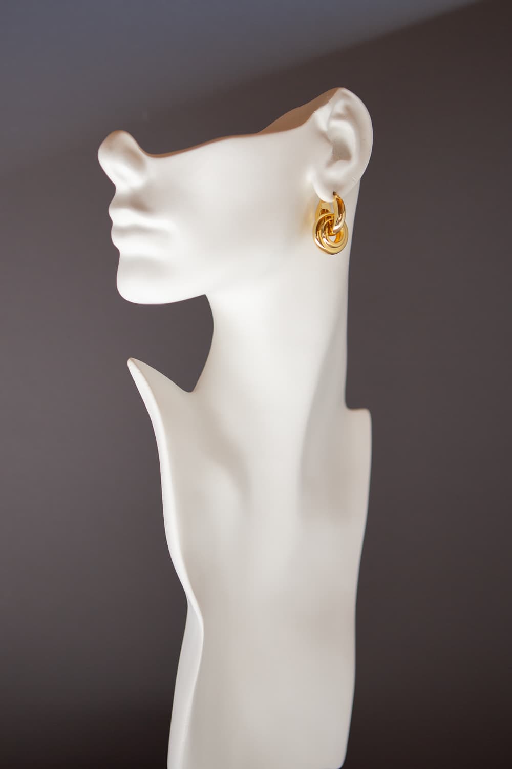 Gold Door Knocker Earrings