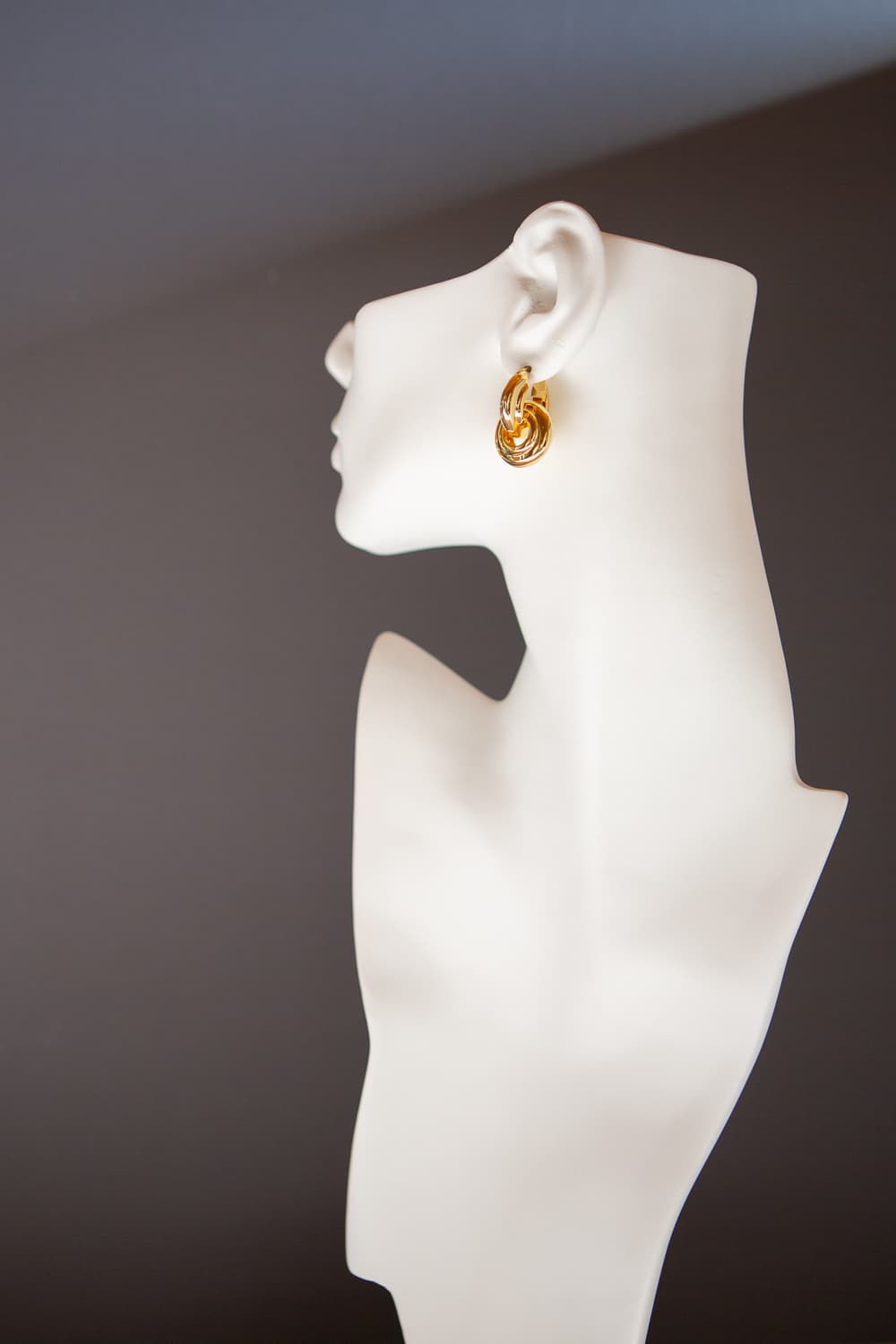 Gold Door Knocker Earrings
