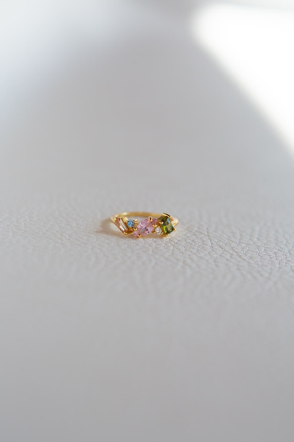 925 Sterling Silver CZ Multi-Stone Cluster Ring