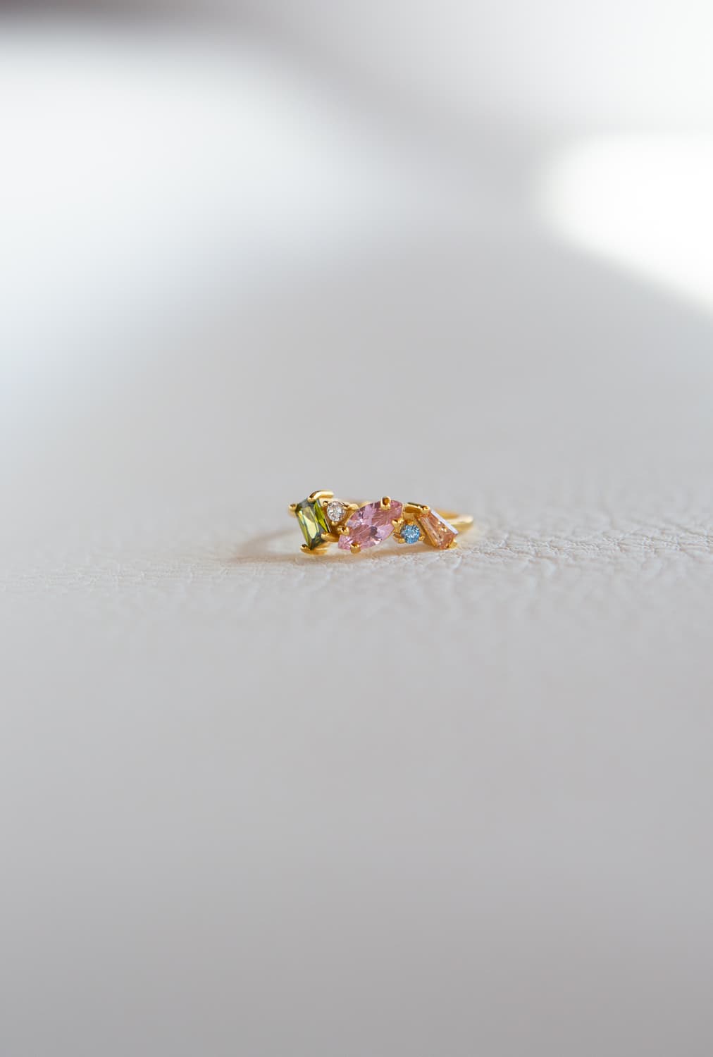 925 Sterling Silver CZ Multi-Stone Cluster Ring