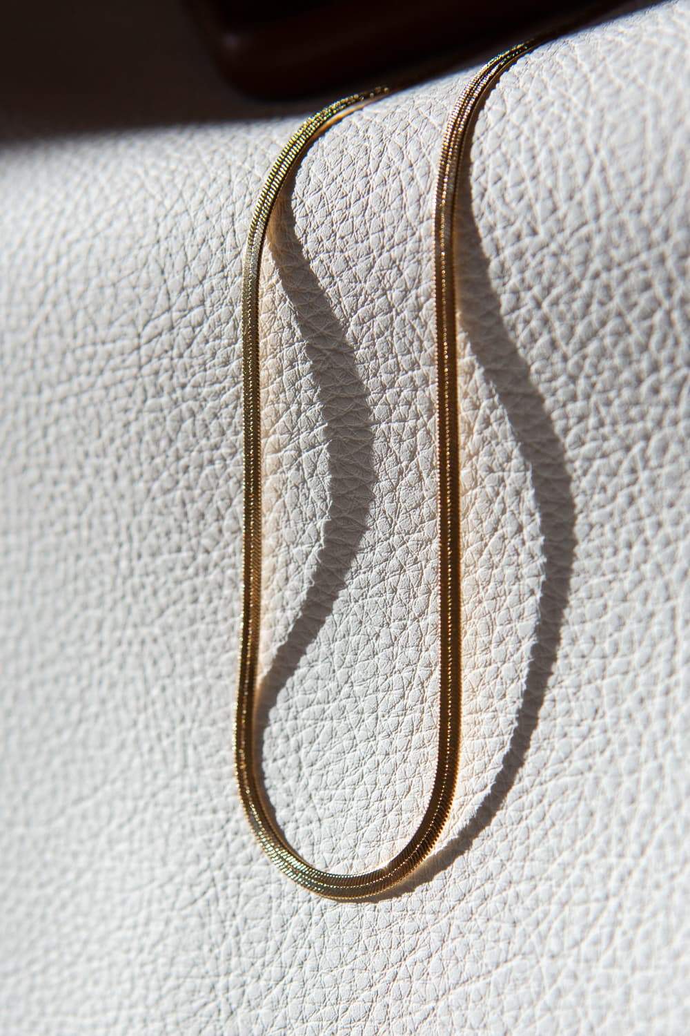 3mm 18k Gold Filled Herringbone Chain Necklace 15.75"