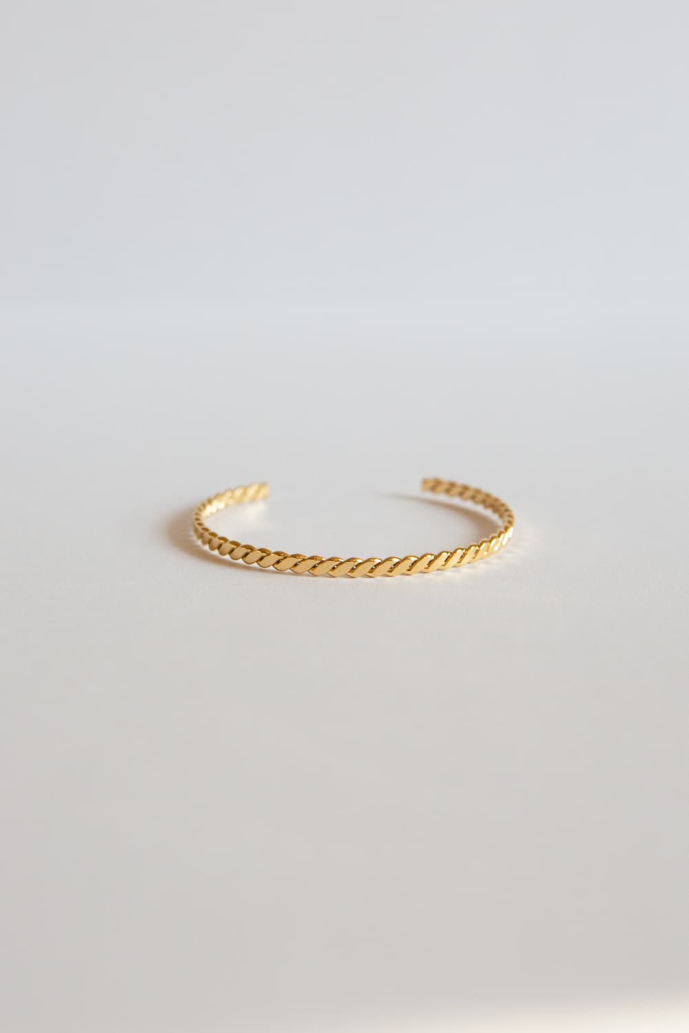 Minimalist Dainty Twist Braid Cuff Bracelet
