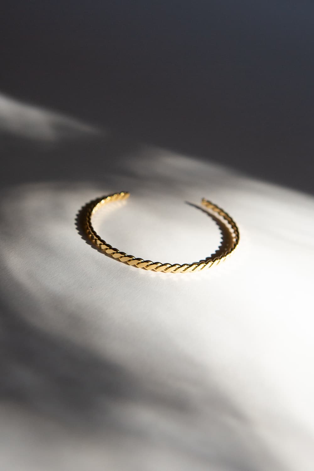 Minimalist Dainty Twist Braid Cuff Bracelet
