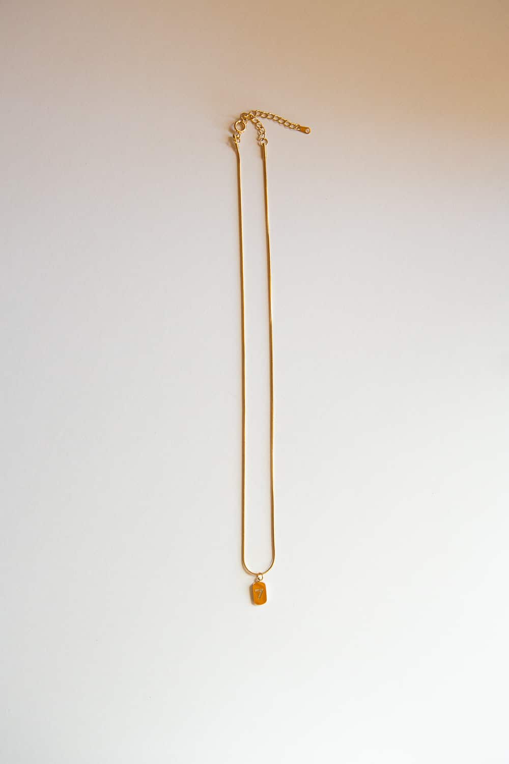 Gold Lucky Number Seven Necklace