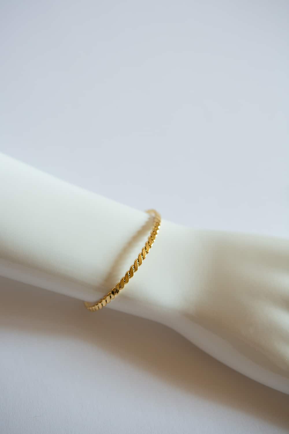Minimalist Dainty Twist Braid Cuff Bracelet