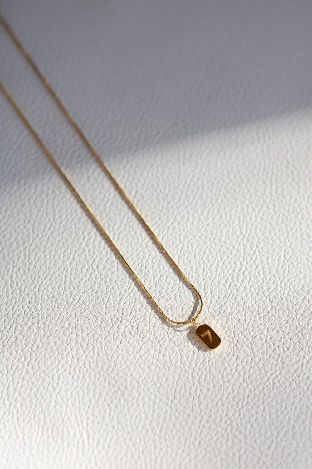 Gold Lucky Number Seven Necklace