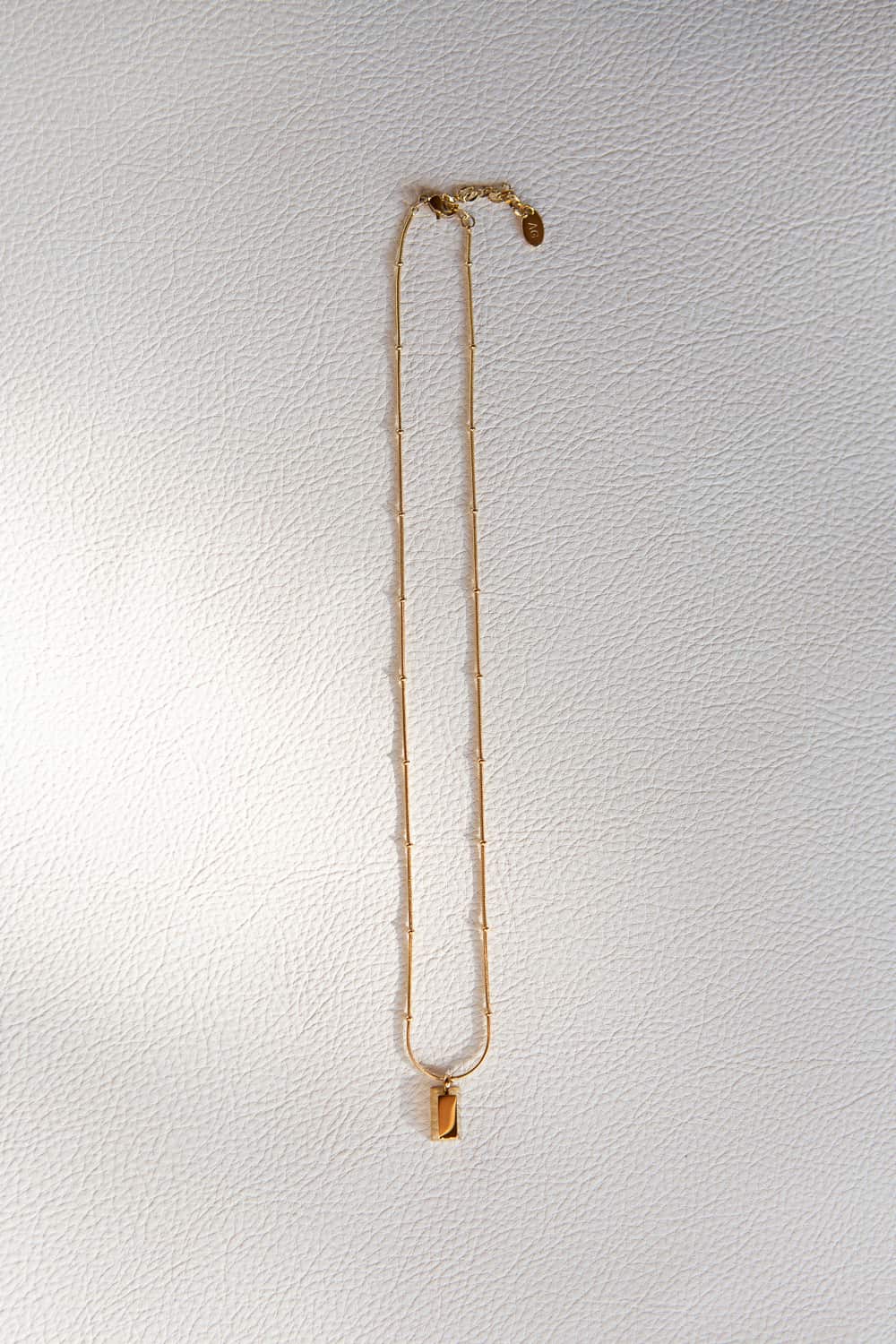 Gold Brick Bar Necklace