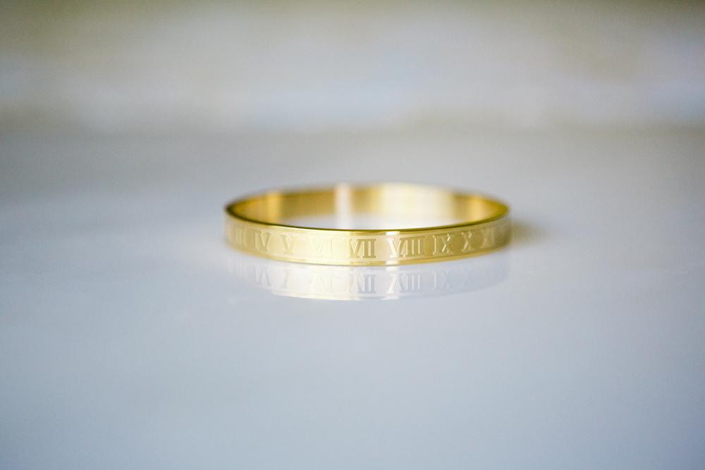 Roman Numerals Bangle Bracelet - Wynter Bloom