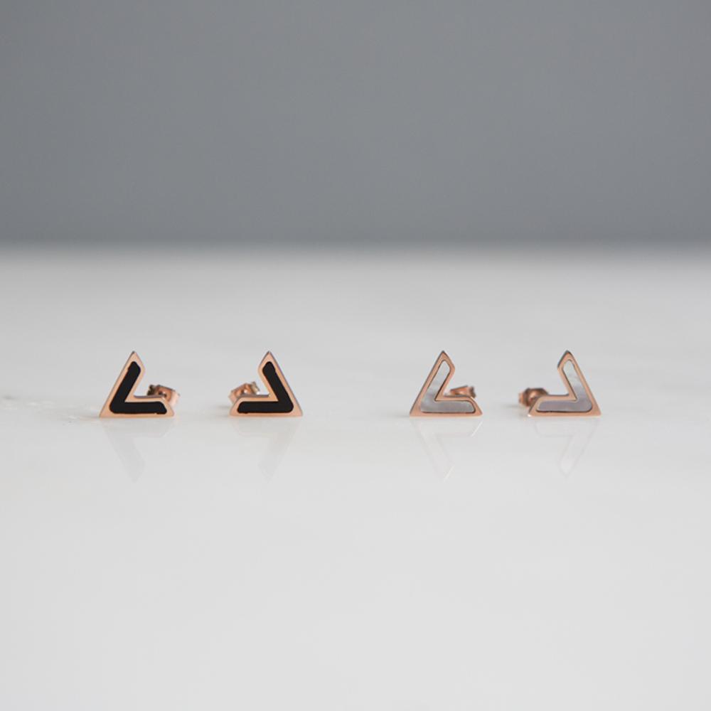 V-Shaped Stainless Steel Stud Earrings - Wynter Bloom