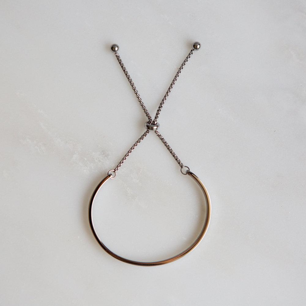 Skinny Bar Chain Bracelet - Wynter Bloom