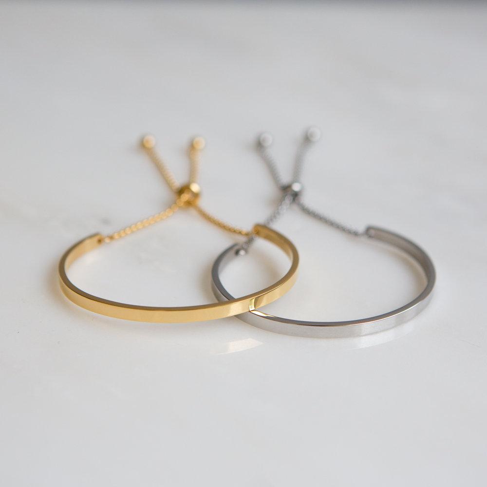 Skinny Bar Chain Bracelet - Wynter Bloom