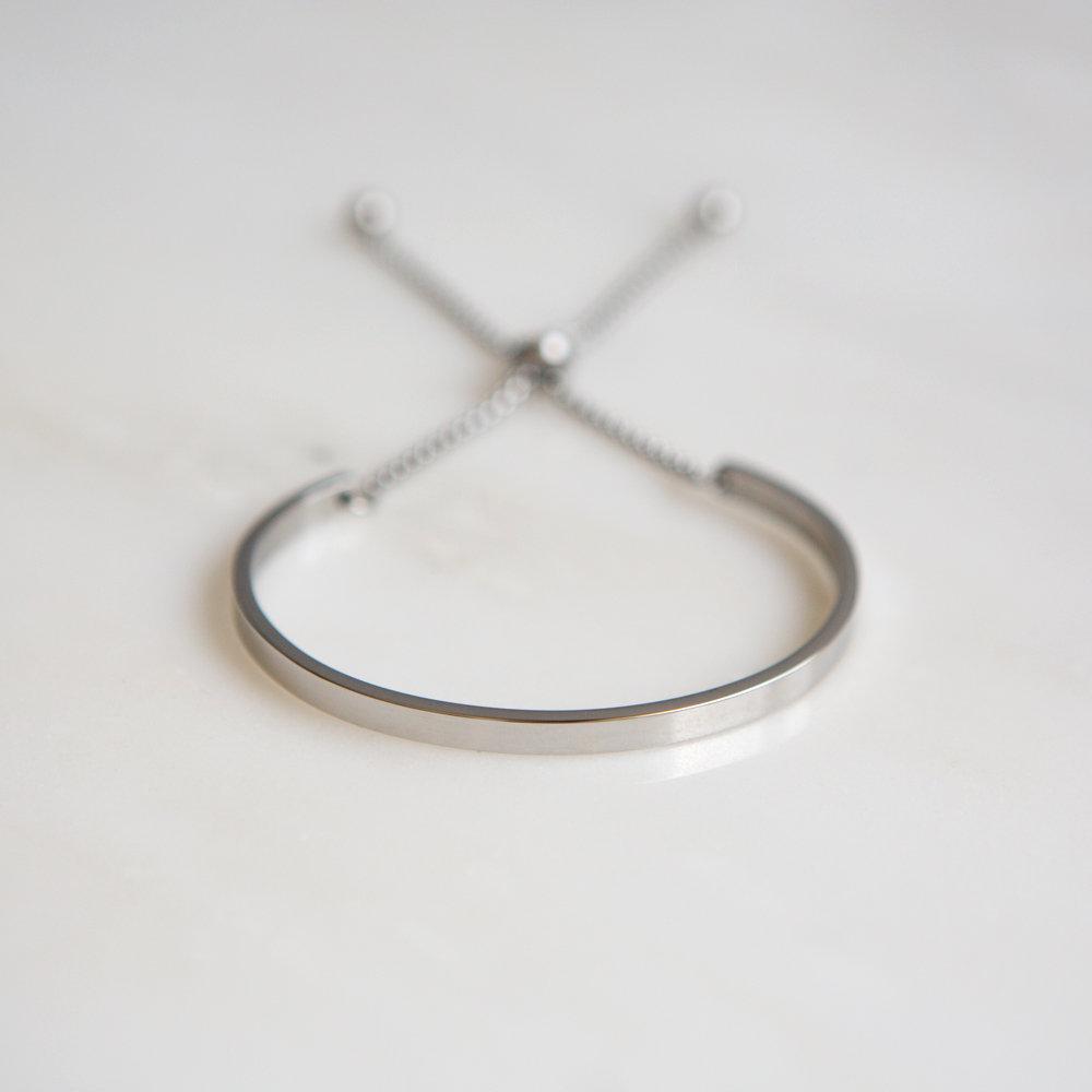 Skinny Bar Chain Bracelet - Wynter Bloom